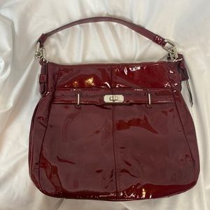 Red Patent leather Coach bag